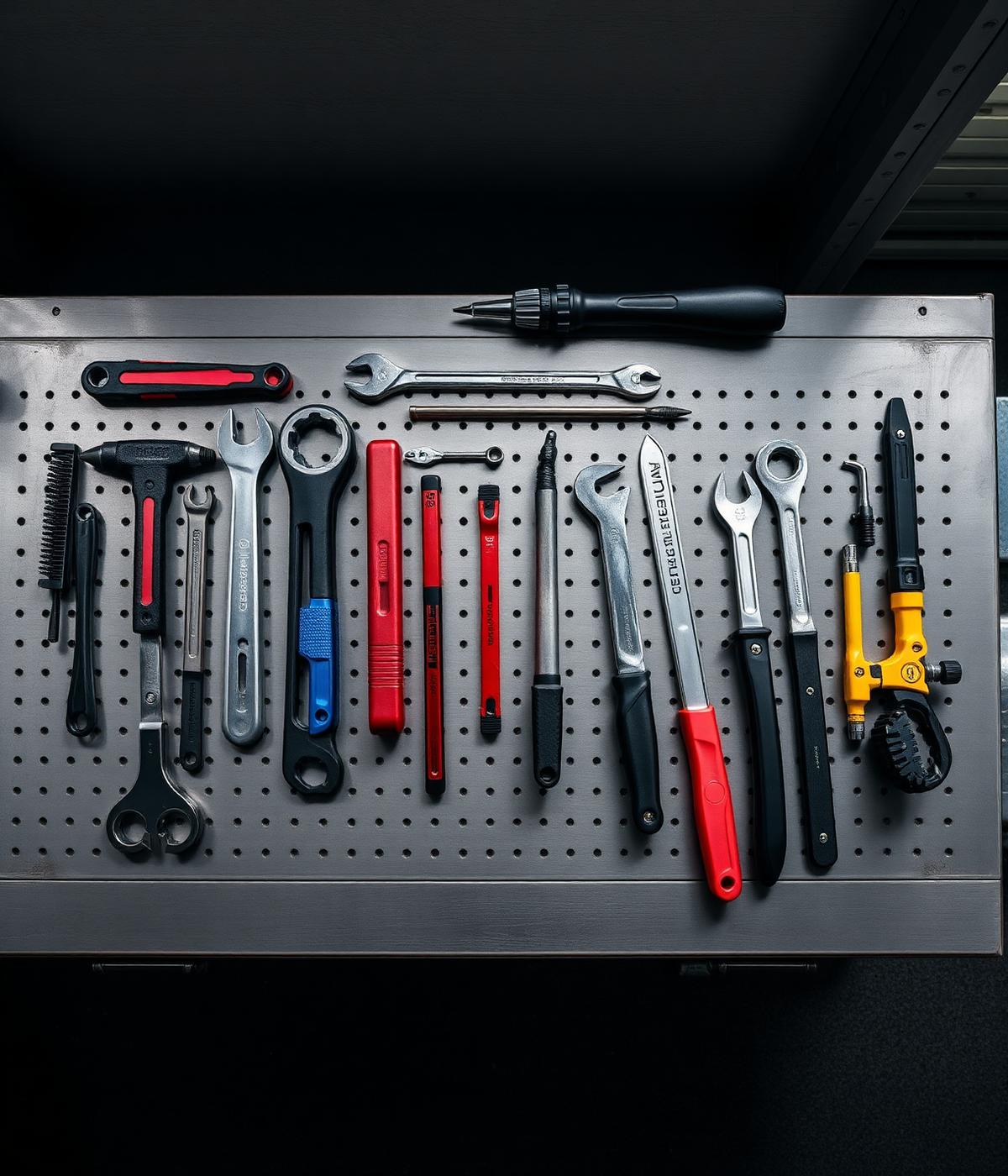 Professional inspection tools on a workbench